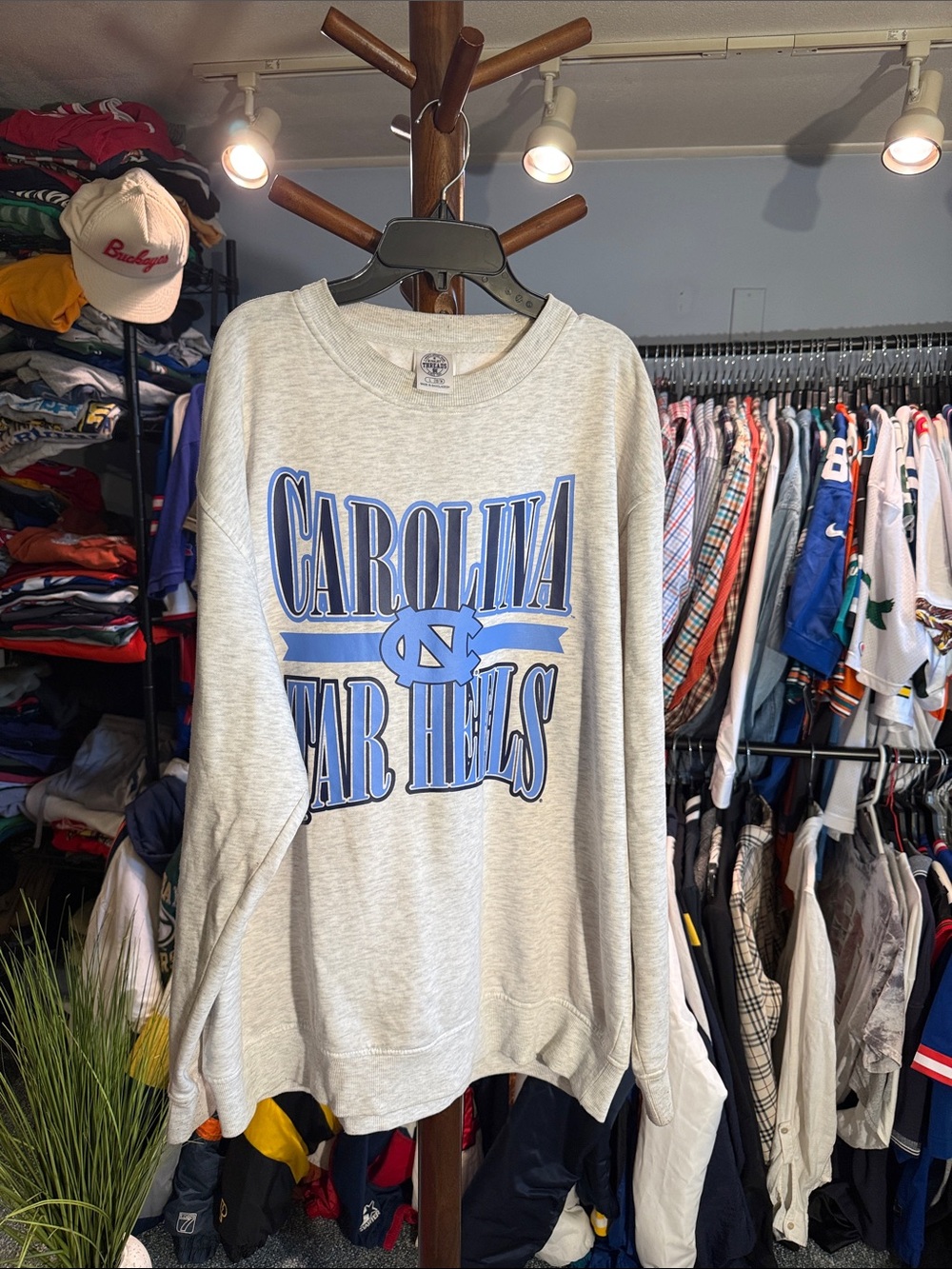 North Carolina Tar Heels Gray Crewneck Sweatshirt